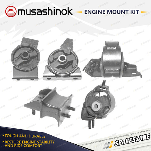 Musashinok Full Engine Mount Kit for Toyota Camry SV20 1.8L 4Cyl 1Si 86-89 Auto