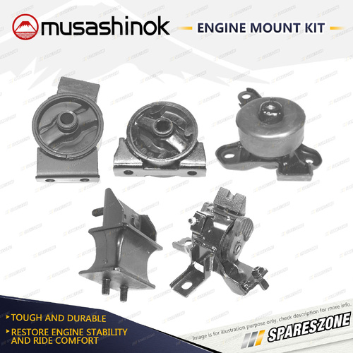 Musashinok Full Engine Mount Kit for Toyota Vista SV21 2.0L 4Cyl 3SFE 89-90 Auto