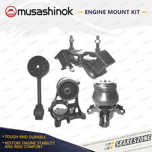 Musashinok Full Engine Mount Kit for Toyota Camry MCV36R 3.0L 1MZFE 02-06 Manual