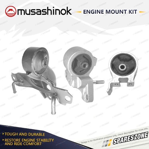 Full Engine Mount Kit for Toyota Starlet EP91R 1.3L 4EFE 96-99 Auto RH 60mm Tube