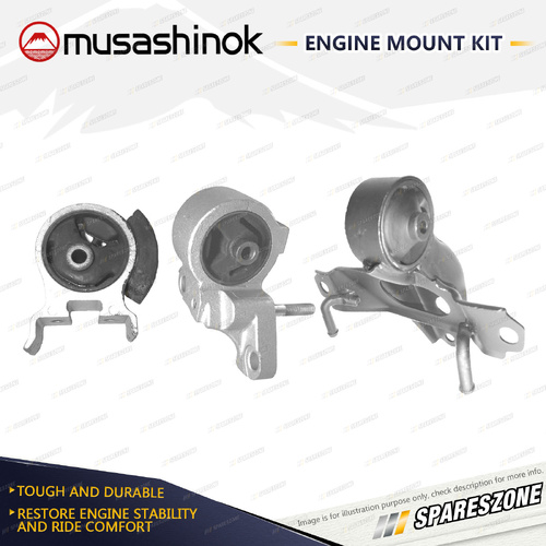 Full Engine Mount Kit for Toyota Starlet EP91R 1.3L 96-99 Al Body 60mm Tube