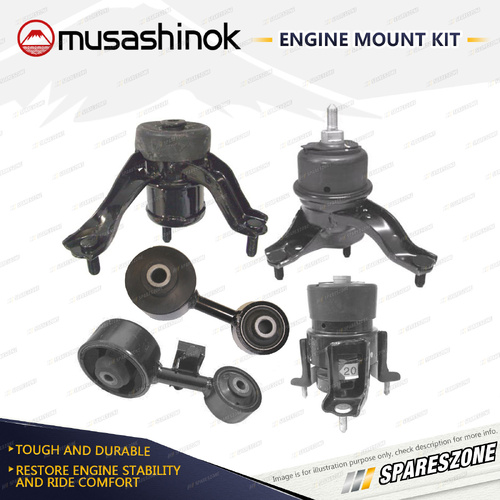 Musashinok Full Engine Mount Kit for Toyota Camry ACV40R 2.4L 2AZFE 06-12 Manual