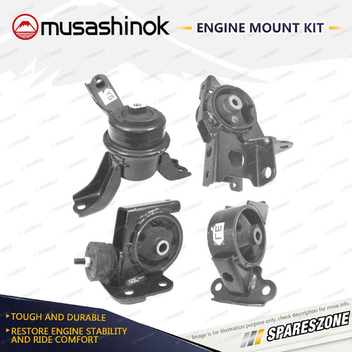 Musashinok Full Engine Mount Kit for Toyota MR2 ZZW30R 1.8L 1ZZFE 00-06 Manual