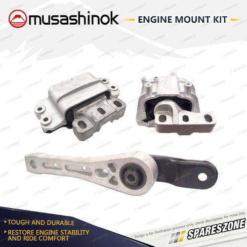 Full Engine Mount Kit for Volkswagen Caddy 2K Golf MK 6 1.6L 4Cyl 09-15 MT