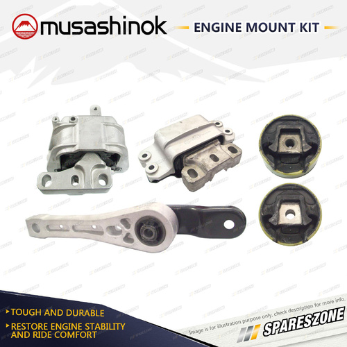 Full Engine Mount Kit for Volkswagen Jetta 1K 118 TSI 1.4L 4Cyl 09-17 Man DCT
