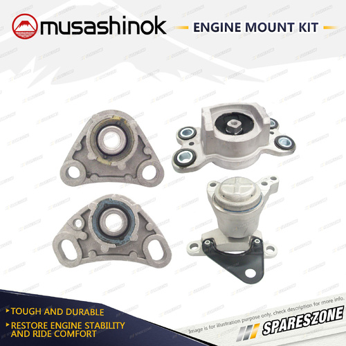 Musashinok Full Engine Mount Kit for Volvo S60 T4 1.6L Turbo B4164T 11-15 DCT