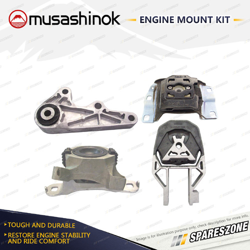 Musashinok Full Engine Mount Kit for Volvo S40 2.4L 5Cyl B5244S4 6/04-8/10 Auto