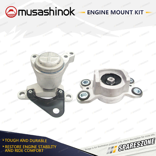 Musashinok LH + RH Engine Mount for Volvo S60 T4 1.6L 4Cyl B4164T 11-15 DCT