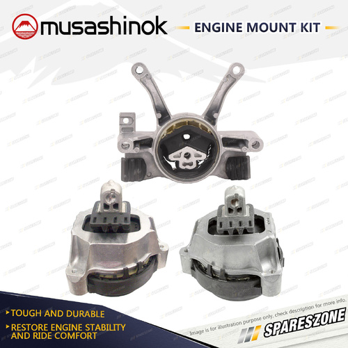 Musashinok Front + Rear Engine Mount Kit for BMW 520i 530i G30 630i G32 2.0L