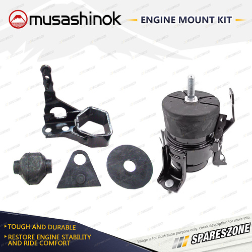 Musashinok Front + Rear Engine Mount Kit for Toyota Kluger GSU40R GSU45R 3.5L