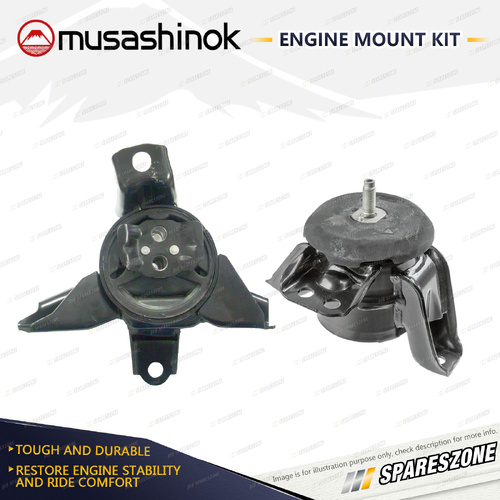Musashinok LH + RH Engine Mount Kit for Kia Sorento UM 2.4L 3.3L 3.5L FWD 15-20