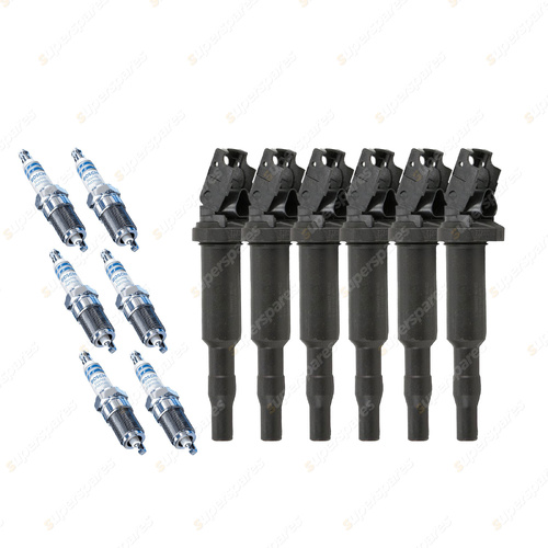 Bosch 6 Spark Plugs+6 Ignition Coil for BMW 323i 325i 330i E90 E91 525i 530i E60