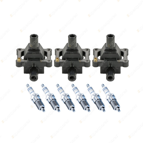 Bosch 6 Spark Plugs+3 Ignition Coils for Mercedes Benz 300E 320CE C280 C36 E320