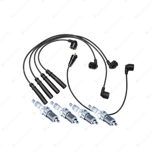 Bosch 4 Spark Plugs+Lead Kit for Toyota Hilux RN85R 90R 105R 106R 110R 130R 4 I4
