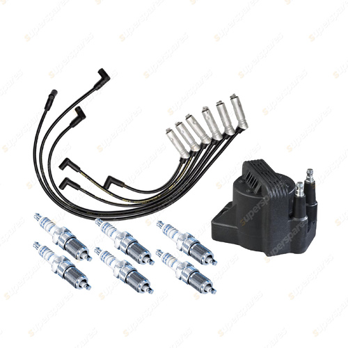 Bosch 6 Spark Plugs Coil Lead Kit for Holden Statesman WH 3.8L V6 152KW 01-03