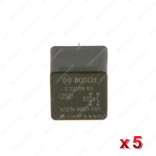 5 Pcs Bosch Multifunctional Relays 0986332209 - Rated Current 30A Voltage 12V