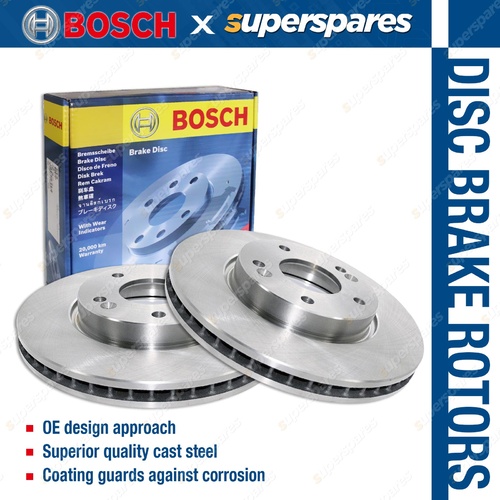 2 x Bosch Front Disc Brake Rotors for Audi A4 B5 8D B6 8E 8H B7 8E 8H
