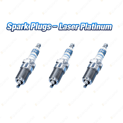 3 x Bosch Laser Platinum Spark Plugs for Daihatsu Sirion I M1 1.0L 3Cyl Petrol