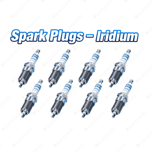 8 x Bosch Iridium Spark Plugs for Audi A6 C6 4F A8 D3 4E D4 4H Q7 4L 4.2L V8 32v