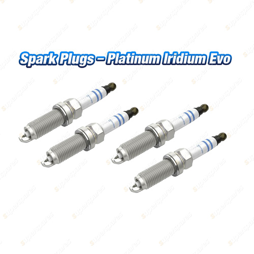 4 Bosch Platinum Iridium Evo Spark Plugs for VW Golf MK8 Arteon Passat B8 T-Roc