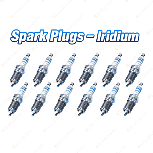 12 x Bosch Iridium Spark Plugs for Audi A8 4E2 4E8 6.0L BHT Sedan 331kW 05-10