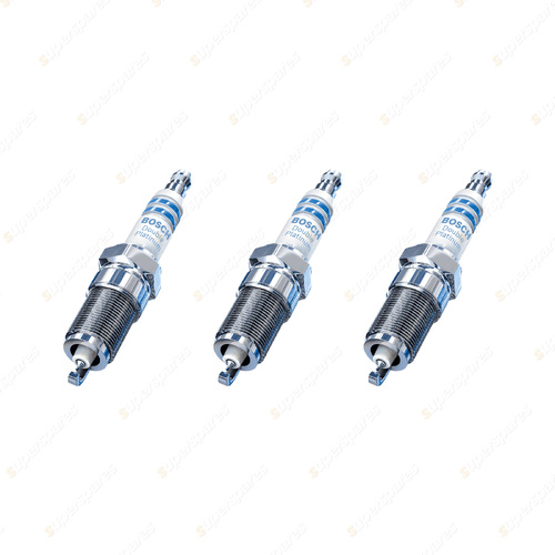 3 x Bosch Double Platinum Spark Plugs for Citroen C4 Aircross 1.2L HN03 3Cyl