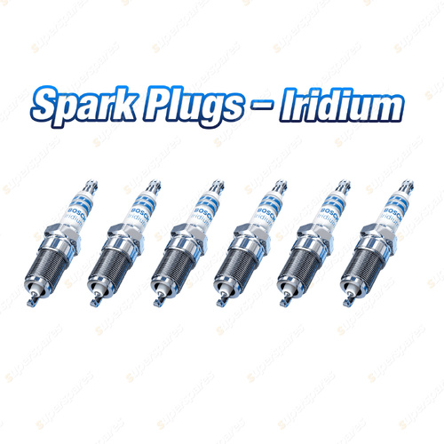 6 Bosch Iridium Spark Plugs for Nissan Pathfinder R51 Patrol Y61 Skyline Stagea