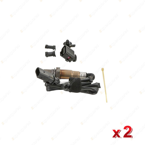 2 x Bosch O2 Sensors for Volkswagen Golf MK6 1K Polo 6R 9N Tiguan 5N Touareg 7L