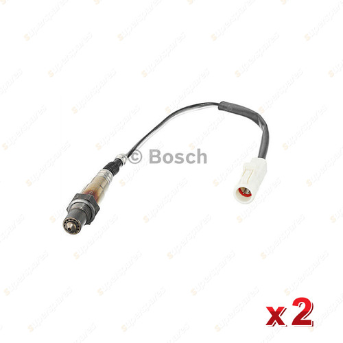 2 x Bosch O2 Oxygen Lambda Sensors for Mazda Bravo MJ B4000 154KW 2005 - 2006