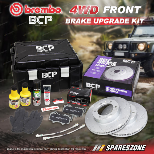 Brembo+BCP 4WD Front Brake Upgrade Kit for Toyota Landcruiser GRJ200 4.0L