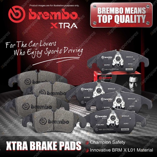 8x Brembo F+R Xtra Brake Pads for BMW M2 F22 F87 3 Ser F31 F30 F34 F80 M-Technik