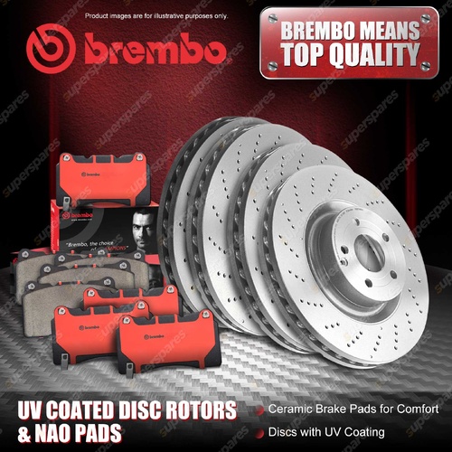 F+R Brembo UV Disc Rotors & NAO Brake Pads for Porsche 911 997 3.8 Carrera 4S