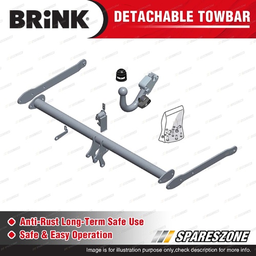 Brink Detachable Towbar for Mazda 2 Hatchback 08/2014-On Euro Diagonal Detach