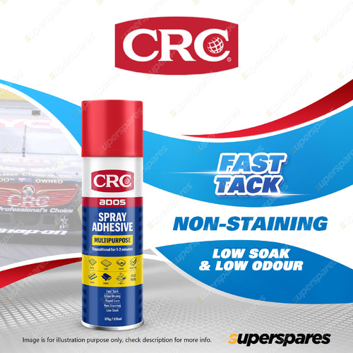CRC Multi-Purpose Aerosol Spray Adhesives 575ml - Low Soak & Low Odour
