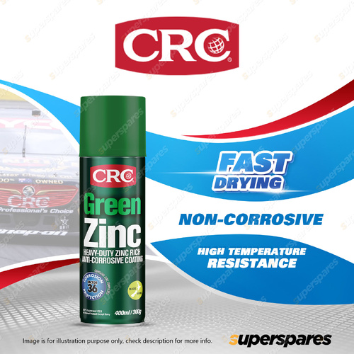 CRC Green Zinc 300g - Heavy-Duty Zinc Rich Anti-Corrosive Coating & Fast Drying