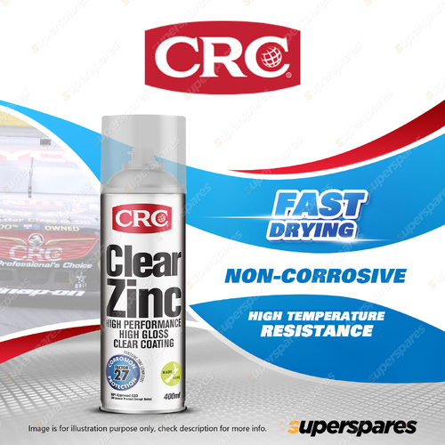 CRC Clear Zinc 400ml - Long Lasting & High Performance Protective Clear Coating