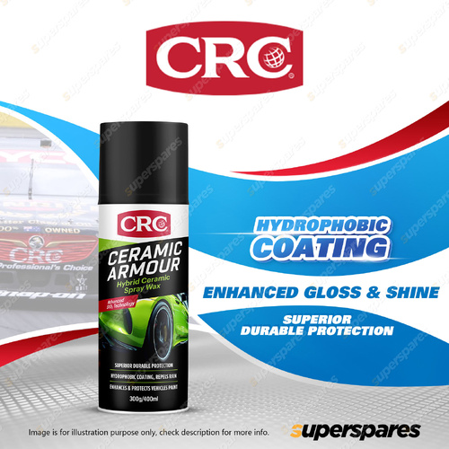 CRC Ceramic Armour Aerosol 400ml - Hybrid Ceramic Spray Wax Hydrophobic Coating