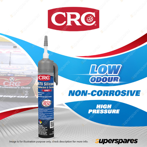 CRC RTV Silicone Adhesive & Sealant Grey 184g - Low Odour & Non-Corrosive