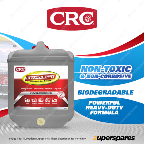 CRC Evapo-Rust Heavy-Duty Rust Remover 20L - Ready to Use Non-Toxic Non-Caustic
