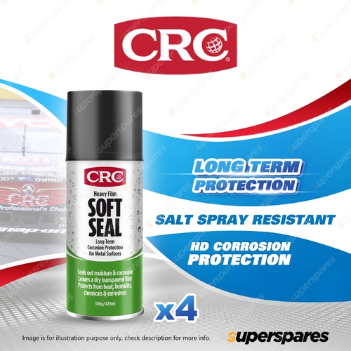 4 x CRC Heavy Film Soft Seal Corrosion Inhibitor 300g - Protection for Metal