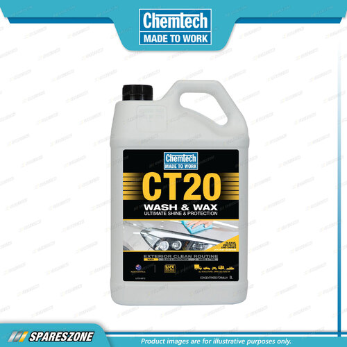 Chemtech Wash N Wax 5 Litre Exterior Cleaner Ultimate Shine & Protection
