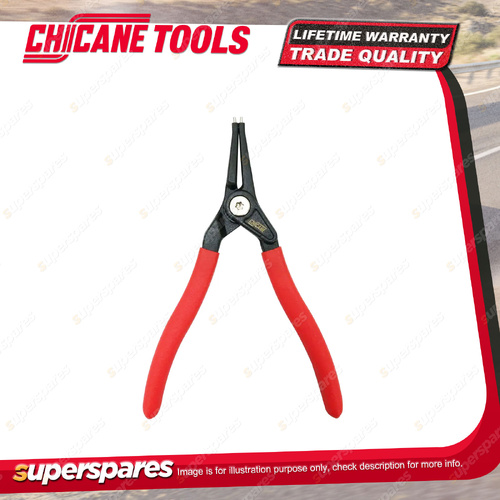 Chicane 180mm Straight External Circlip Plier - Carbon Steel Red Dipping Handle