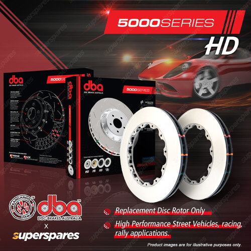 2x DBA Front 5000 Series Disc Brake Rotors for Audi TT 8N Series 3.2L 2004-2006