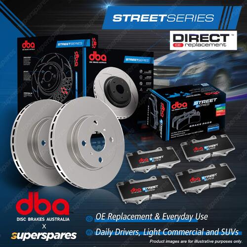 DBA Rear Street Disc Brake Rotors & Pads for Mitsubishi Pajero 2.8 3.0 3.5