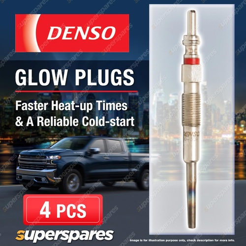 4 x Denso Glow Plugs for Chevrolet Captiva C100 C140 Cruze J300 Epica Nubira KL1