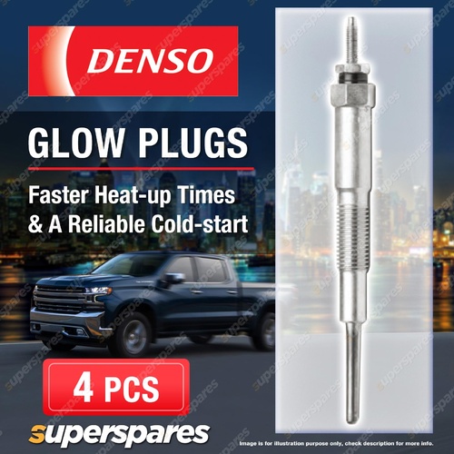 4x Denso Glow Plugs for Mazda 3 BK BL 5 CR19 6 GG GH GY 323 Protege V BA CX-7 ER