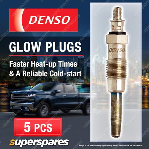 5 Denso Glow Plugs for Mercedes 190 W201 Kombi 300T Sedan 250TD Sprinter 3-T 4-T