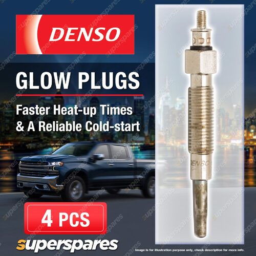 4 Denso Glow Plugs for Mitsubishi L300 Express III P05W P15W P25W SF SG SH SJ WA