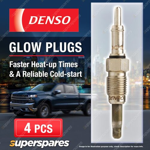 4 x Denso Glow Plugs for Volkswagen Golf III 1H1 1.9 TDI ALE 1Z AHU 1896cc 4Cyl