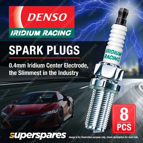 8 x Denso Moto Iridium Racing Spark Plugs for Bosshoss 8200cc Heat Range 34mm